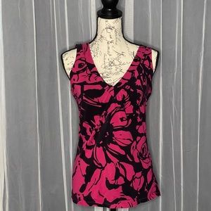 Express Women’s pink and black floral tank